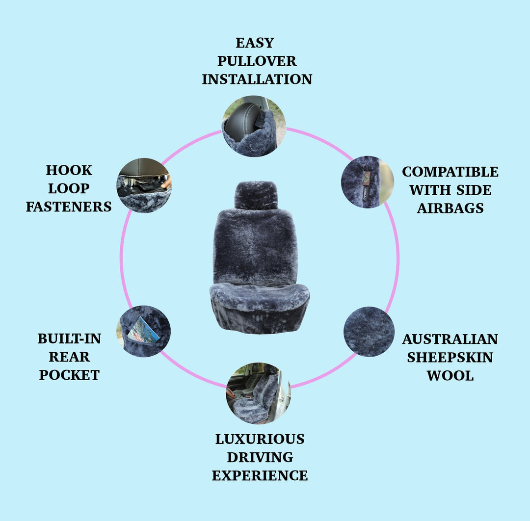 Premium Sheared Wool Sheepskin Seat Cover
