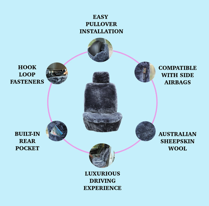Premium Sheared Wool Sheepskin Seat Cover