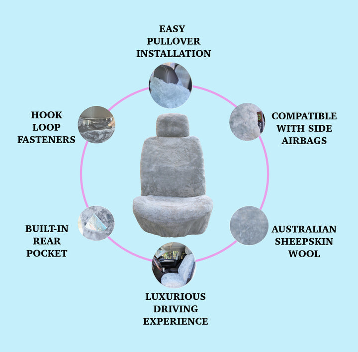 Premium Sheared Wool Sheepskin Seat Cover