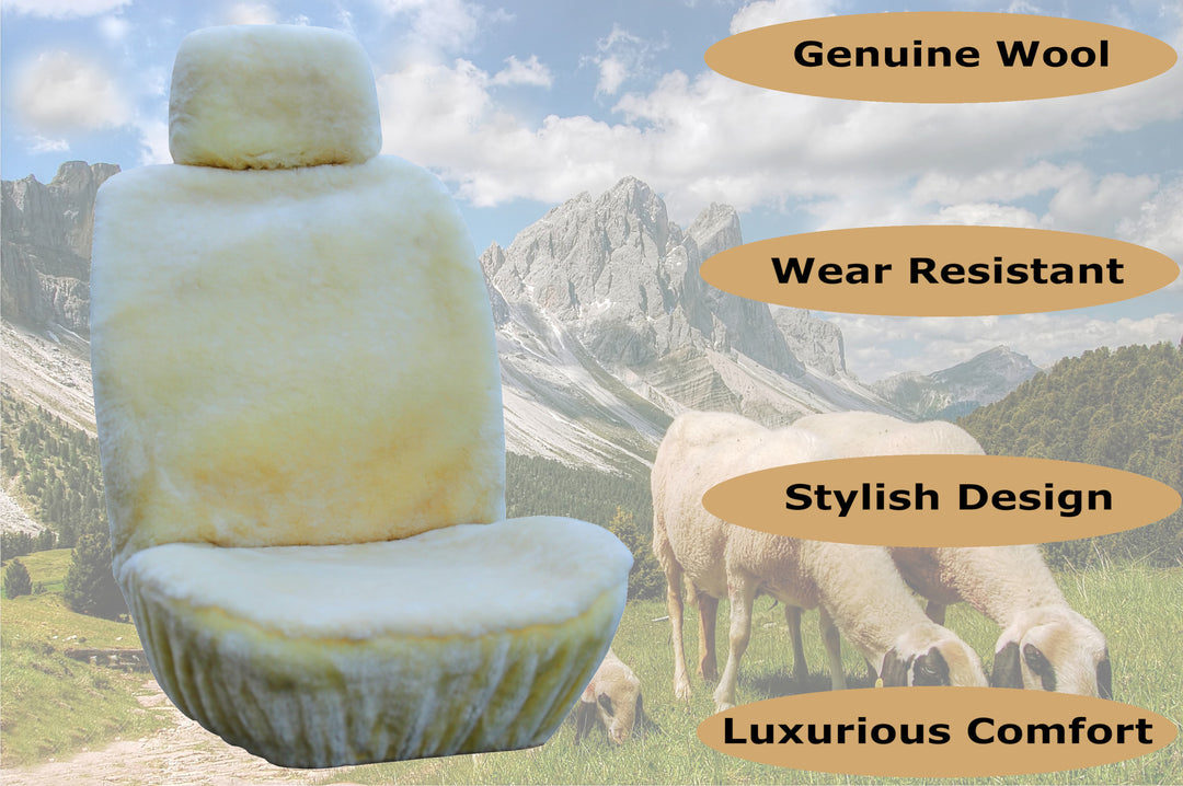 Premium Sheared Wool Sheepskin Seat Cover