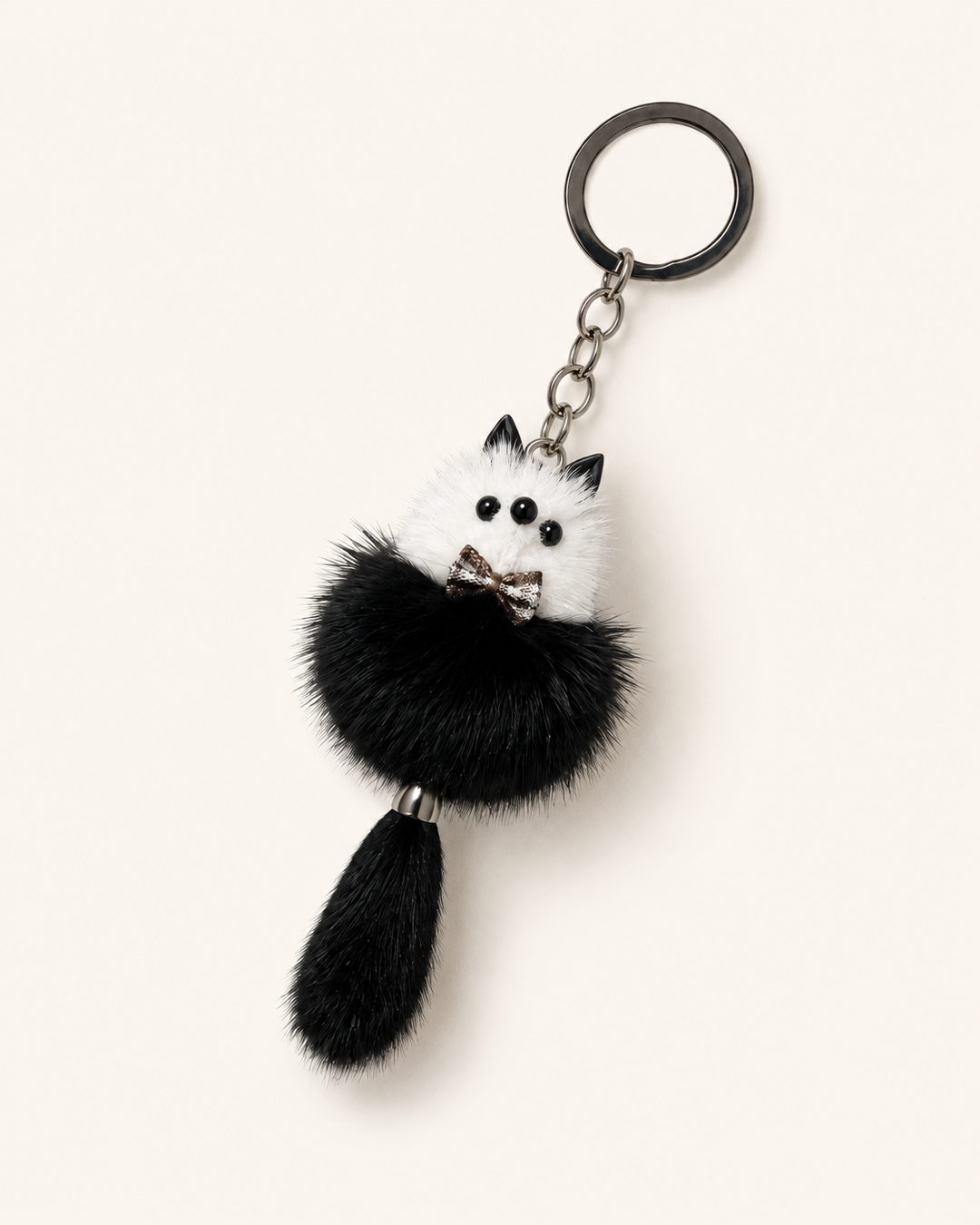 Cute Genuine Mink Fur Bag Charm Keychain (Various Colors)