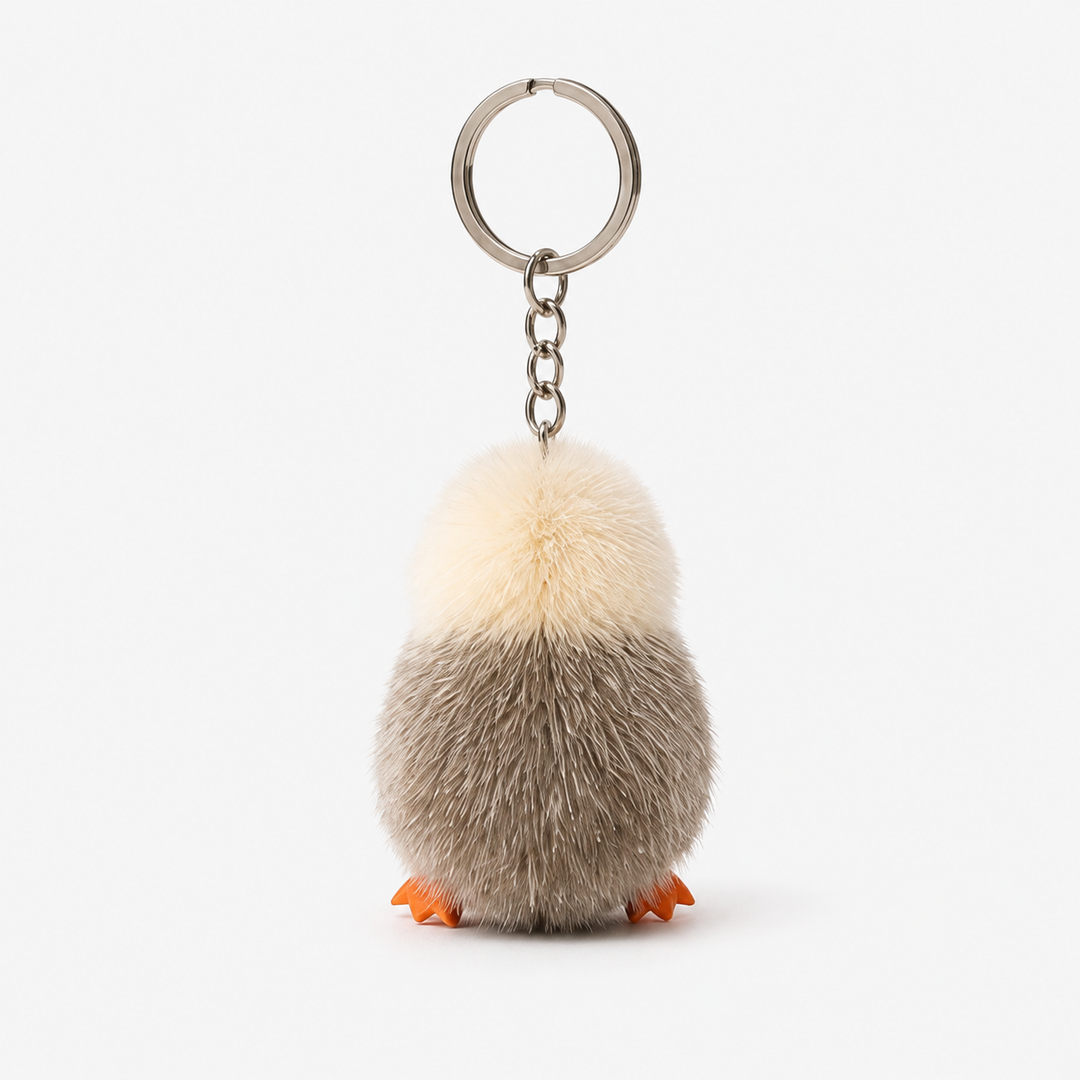 Cute Genuine Mink Fur Chick Keychain & Bag Charm