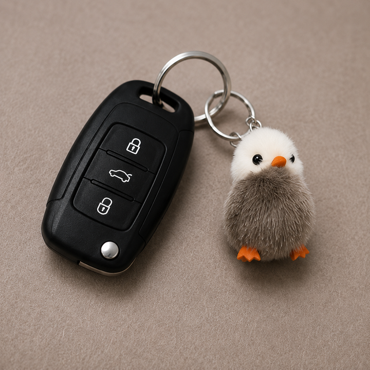 Cute Genuine Mink Fur Chick Keychain & Bag Charm