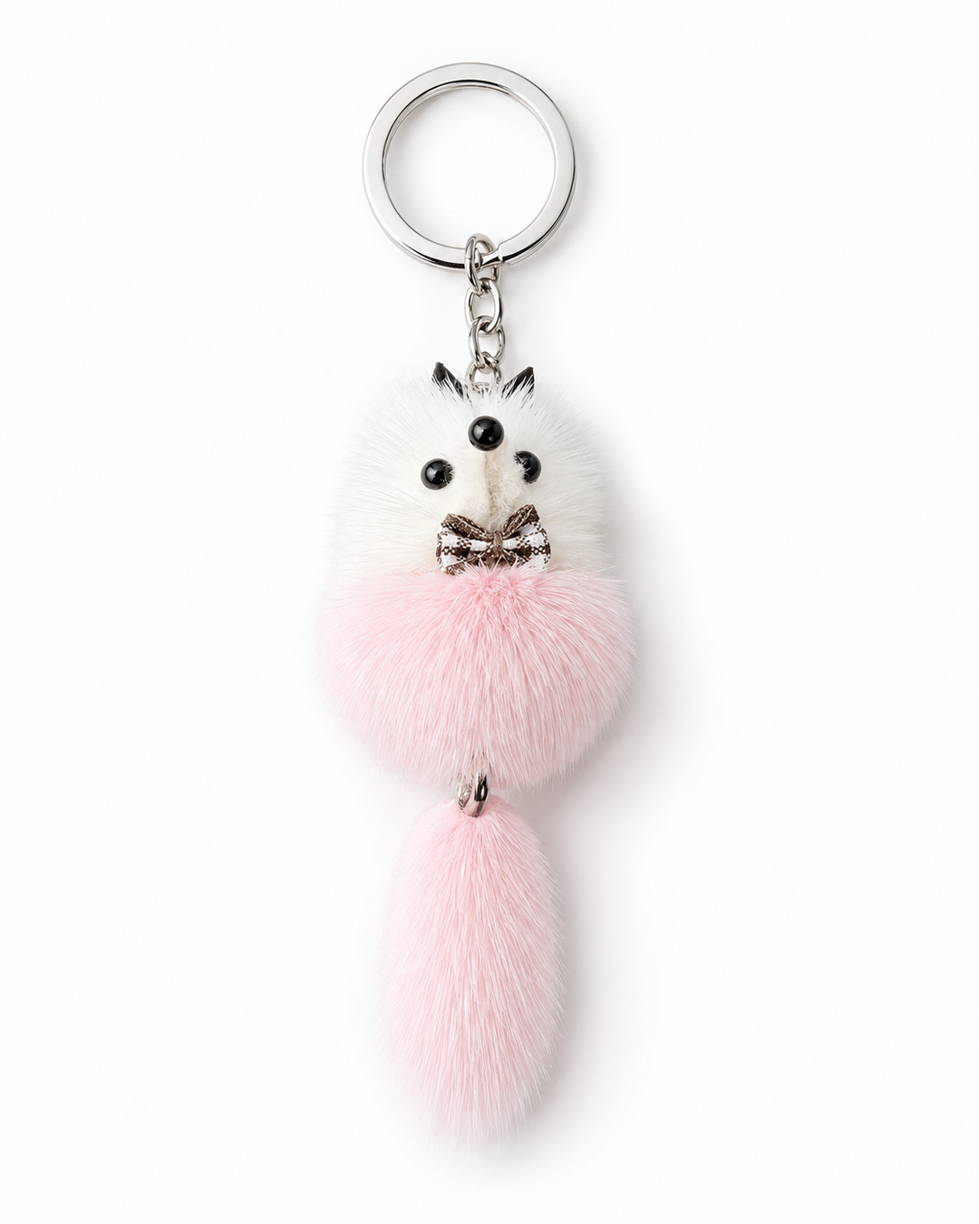 Cute Genuine Mink Fur Bag Charm Keychain (Various Colors)