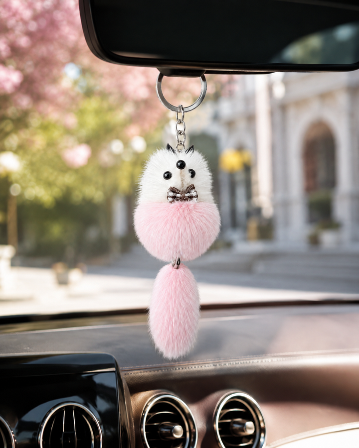 Cute Genuine Mink Fur Bag Charm Keychain (Various Colors)