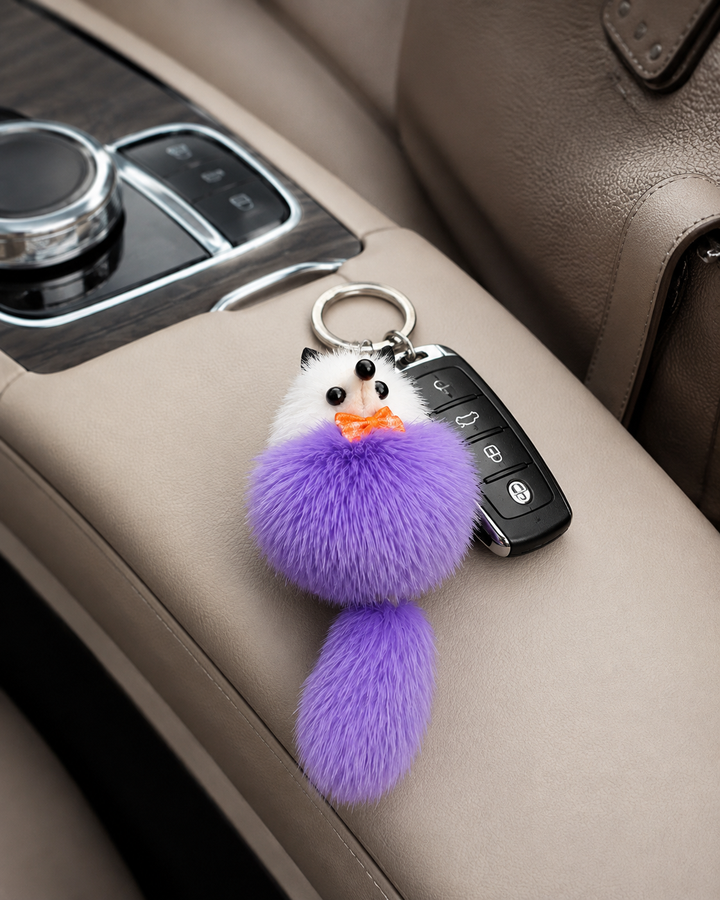 Cute Genuine Mink Fur Bag Charm Keychain (Various Colors)