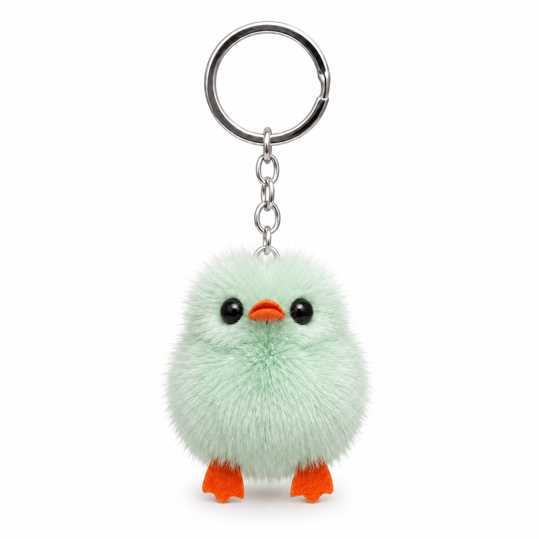 Cute Genuine Mink Fur Chick Keychain & Bag Charm