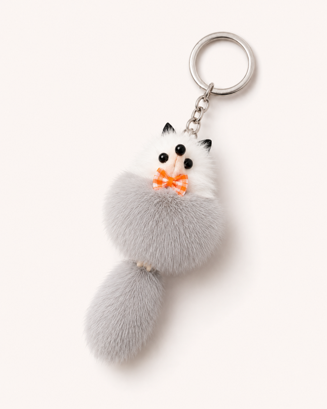 Cute Genuine Mink Fur Bag Charm Keychain (Various Colors)