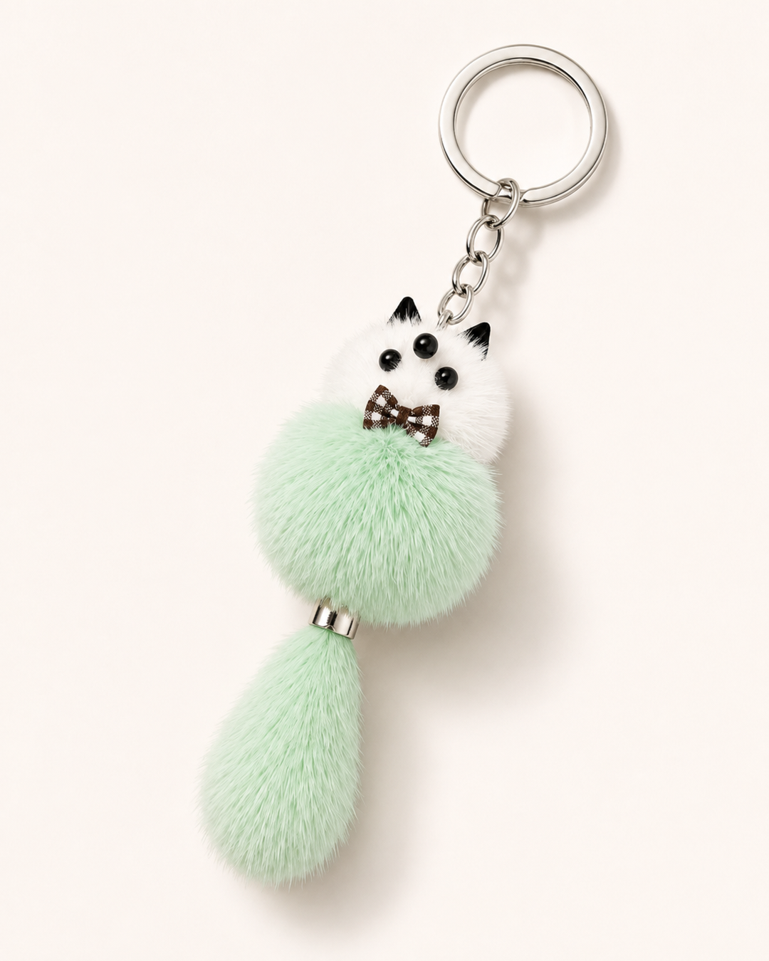 Cute Genuine Mink Fur Bag Charm Keychain (Various Colors)