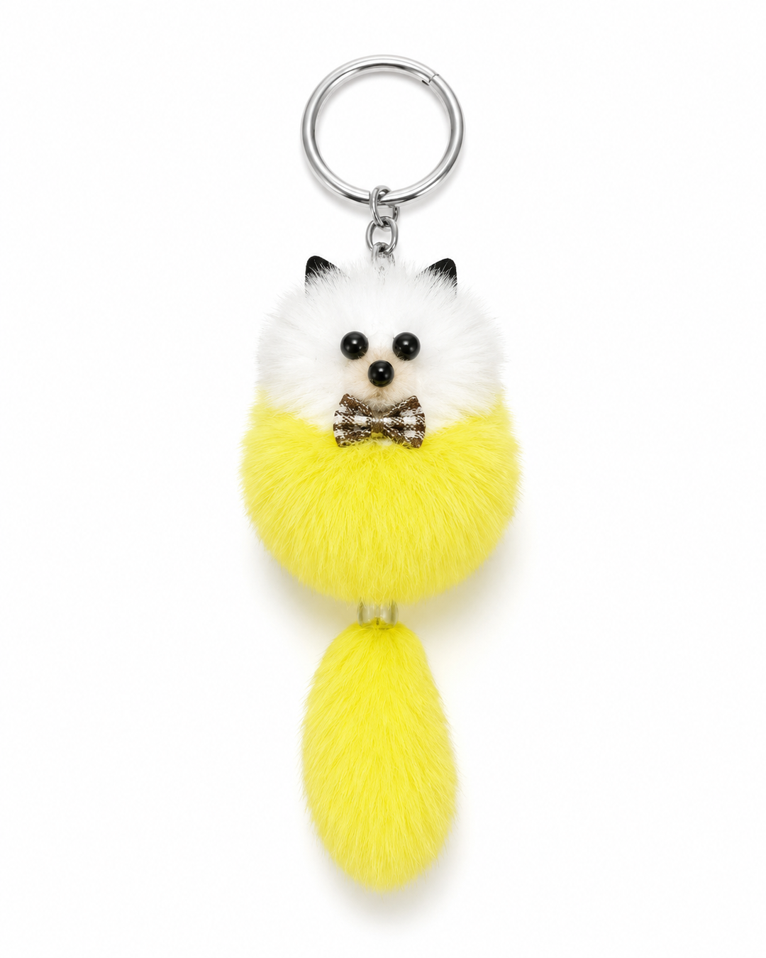 Cute Genuine Mink Fur Bag Charm Keychain (Various Colors)
