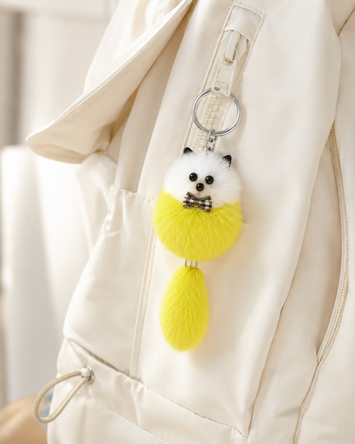 Cute Genuine Mink Fur Bag Charm Keychain (Various Colors)