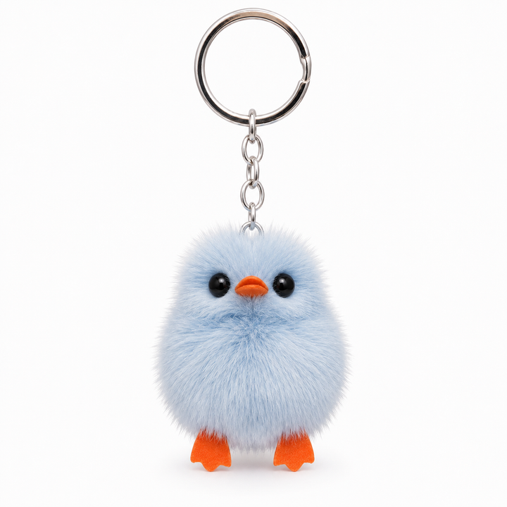 Cute Genuine Mink Fur Chick Keychain & Bag Charm
