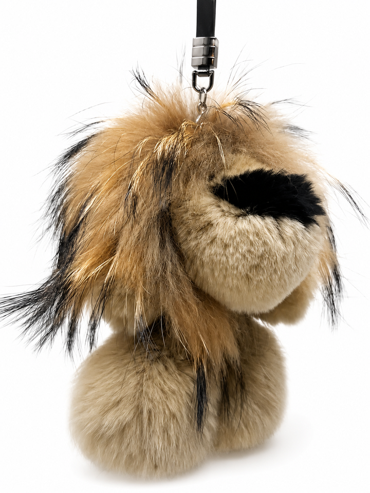 Cute Fluffy Domestic Mink Fur Bag Charm & Keychain