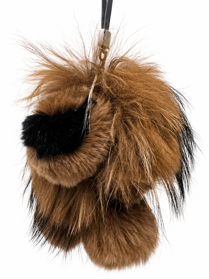 Cute Fluffy Domestic Mink Fur Bag Charm & Keychain