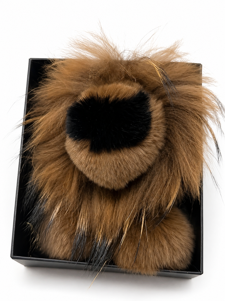 Cute Fluffy Domestic Mink Fur Bag Charm & Keychain