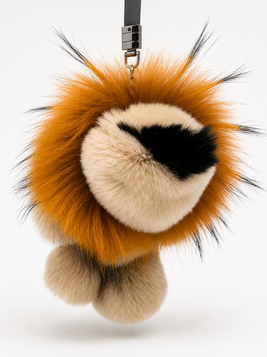 Cute Fluffy Domestic Mink Fur Bag Charm & Keychain