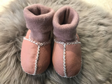Sheepskin Baby Booties - Pink