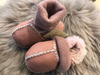 Sheepskin Baby Booties - Pink