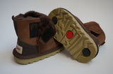 Toddler Sheepskin Boots without Tie - Brown