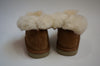 Unisex Baby Toddler Sheepskin Boots with Ties - Tan