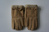 Ladies Sheepskin Gloves - butterfly decoration (Small)
