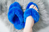 Australian Sheepskin Fluffy Flip-flop - Blue