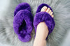 Australian Sheepskin Fluffy Flip-flop - purple