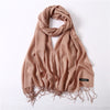 hot 2018 summer scarves for women shawls and wraps fashion solid female hijab stoles pashmina winter cashmere scarves foulard