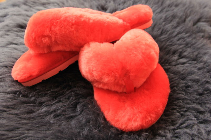 Australian Sheepskin Fluffy Flip-flop - various colors