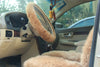 Sheepskin Steering Wheel Cover - Black
