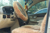 Sheepskin Steering Wheel Cover - Dark Brown