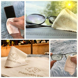 Natural Chamois Leather Camera Lens Eyeglasses Cleaning Cloth (4 Packs)