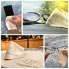 Natural Chamois Leather Camera Lens Eyeglasses Cleaning Cloth (3 Packs: 2 Large, 1 Small)