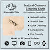 Natural Chamois Leather Camera Lens Eyeglasses Cleaning Cloth (3 Packs: 2 Large, 1 Small)