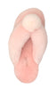 New Style Sheepskin Fluffy Flip-flop with Pong Pong Front - Pink