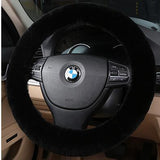 Sheepskin Steering Wheel Cover - Bluish Grey