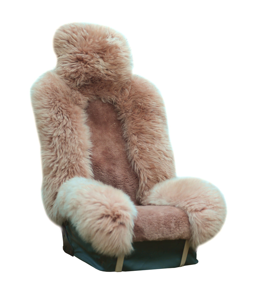 Genuine Australian Sheepskin Car Seat Covers ( x 1) - Coffee