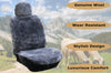 GENUINE AUSTRALIAN SHEARED WOOL SHEEPSKIN CAR SEAT COVER CURVE PATTERN