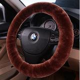 Sheepskin Steering Wheel Cover - Grey