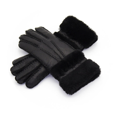 Classic Sheepskin Fur Leather Gloves (Multiple Colors)